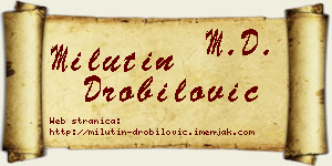 Milutin Drobilović vizit kartica